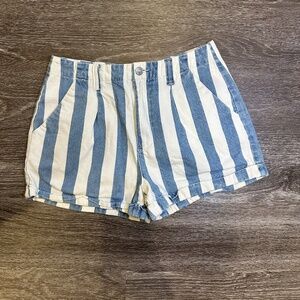 Forever 21 Blue and White Striped Shorts